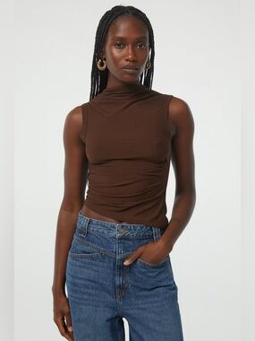 The Line by K Selma Tank in Chocolate